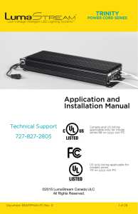 Trinity Power Cord Installation Manual