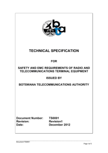 Safety and EMC Requirements of Radio and Telecommunications