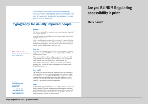 Are you BLIND?! Regulating accessibility in print