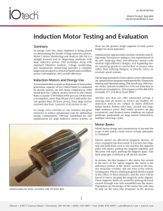 Induction Motor Testing and Evaluation