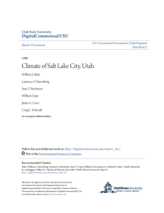 Climate of Salt Lake City, Utah - DigitalCommons@USU