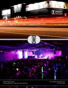 Infinity Event Center 26 East 600 South | Salt Lake City, Utah 84111