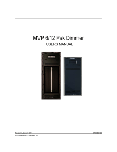 EDI MVP 6/12 Dimmer Panel User Manual Click here