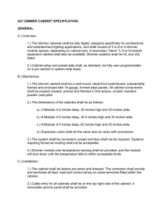 A21 Dimmer Cabinet Specification