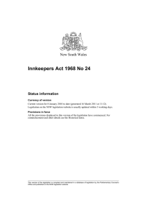 Innkeepers Act 1968 No 24