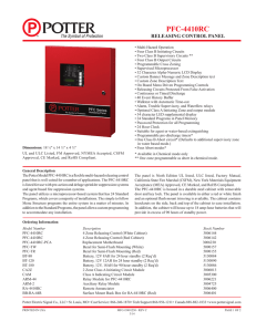 PFC-4410RC - Potter Electric Signal Company, LLC