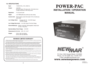 POWER-PAC 7AH Power Supply