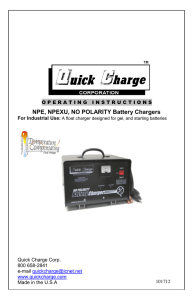 NPE, NPEXU, NO POLARITY Battery Chargers