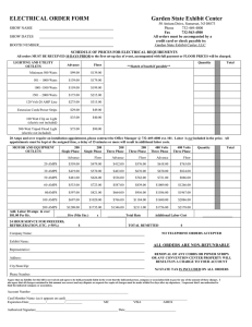 Electrical Order Form