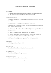 MAT 546: Differential Equations