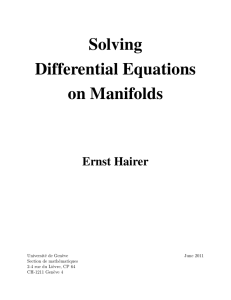 Solving Differential Equations on Manifolds