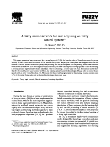 A fuzzy neural network for rule acquiring on fuzzy control systems*