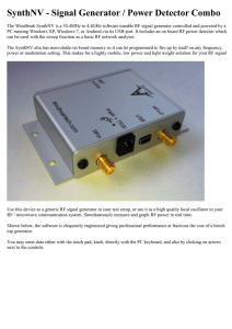 SynthNV - Signal Generator / Power Detector Combo