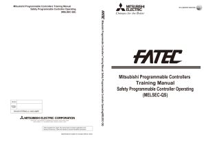 Mitsubishi Programmable Controllers Training Manual Safety