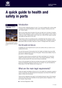 A quick guide to health and safety in ports