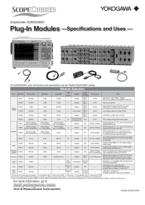 ScopeCorder DL850/DL850V Plug-In Modules