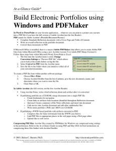 Build Electronic Portfolios using Windows and PDFMaker