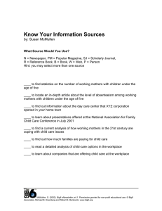 Know Your Information Sources