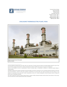 chilcauno thermoelectric plant, peru - Research @ GSD