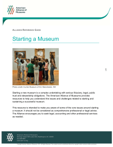 Starting a Museum - The American Alliance of Museums