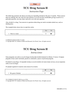TCU Drug Screen II TCU Drug Screen II