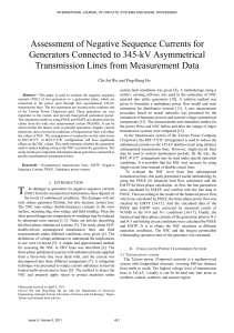 Assessment of Negative Sequence Currents for Generators