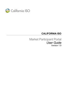 Market Participant Portal User Guide