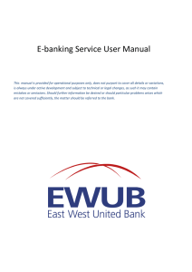 E-banking User Guide PDF - EAST