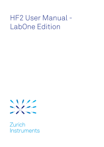 HF2 User Manual - LabOne Edition