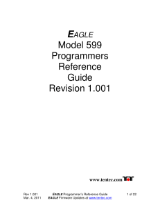 Model 599 Programmers Reference Guide Revision 1.001 - Ten-Tec