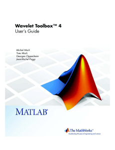 Wavelet Toolbox User`s Guide