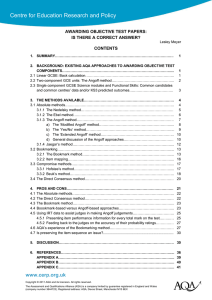 Awarding objective test papers: is there a correct answer?