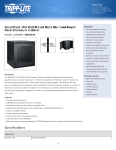 SmartRack 10U Wall-Mount Rack Standard