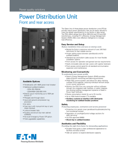 Eaton Front/Rear Access PDU Data Sheet