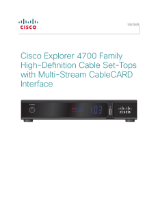Cisco Explorer 4700 Family High-Definition Cable Set