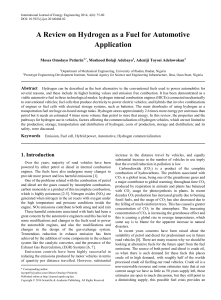 Emission, Fuel cell, Hybrid power, Automotive, Hydrogen