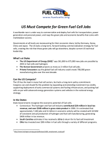 US Must Compete for Green Fuel Cell Jobs