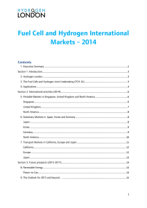 Fuel Cell and Hydrogen International Markets