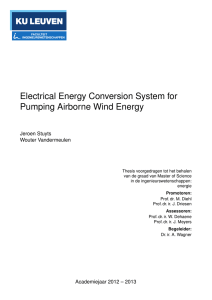 Electrical Energy Conversion System for Pumping Airborne Wind