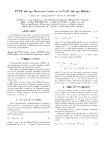 PTAT Voltage Generator based on an MOS Voltage Divider