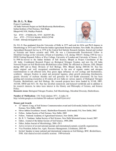 Dr. DLN Rao - Indian Institute of Soil Science (IISS)