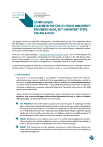 culture in the sdg outcome document