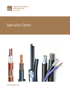 Specialty Cables - Copper Development Association