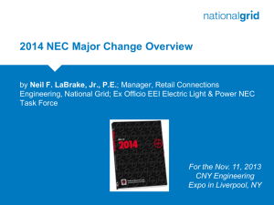 2014 NEC Major Change Overview