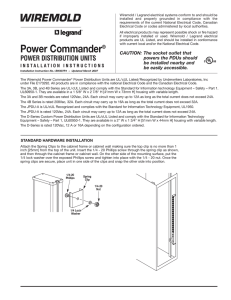 Power Commander Power Distribution Units Installation