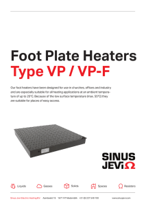 Foot Plate Heaters Type VP / VP-F