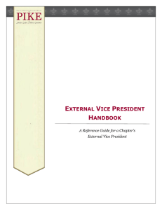 Pi Kappa Alpha External Vice President Handbook