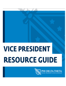 vice president - Phi Delta Theta