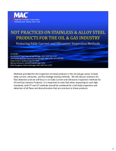 NDT Practices on SS Products for Oil and Gas Industry
