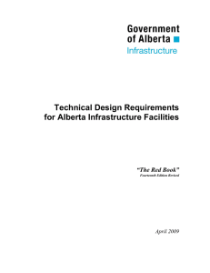 Technical Design Requirements for Alberta Infrastructure Facilities